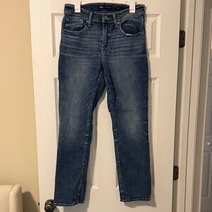Slim Straight Men's Jeans - Dark Blue Wash